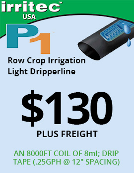 Row Crop Irrigation Light Dripperlin